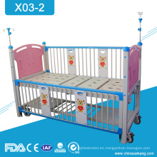 Cama médica manual X03-2 doble manivela de hospital para niños